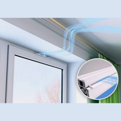 Slim aluminium trickle vent for uPVC window Slim aluminium trickle vent for uPVC window