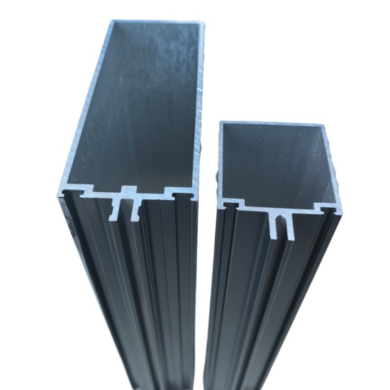 Thermal break aluminum profile cross-section diagram showing PA66 insulation strip placement, thermal barrier zones, and key dimensional specifications Thermal break aluminum profile cross-section diagram showing PA66 insulation strip placement, thermal barrier zones, and key dimensional specifications