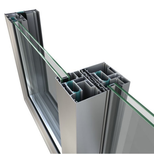 Custom extruded aluminium window profile with multi-chamber design and thermal break groove Custom extruded aluminium window profile with multi-chamber design and thermal break groove
